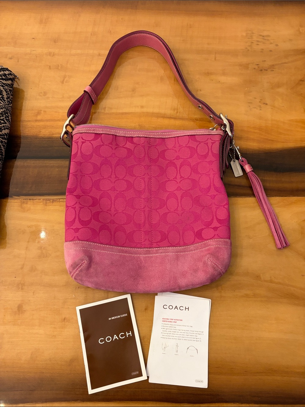 Vintage coach signature Hampton bag